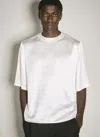 Saint Laurent Men's Satin Crepe T-shirt In White
