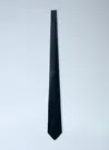 Saint Laurent Wide Tapered Tie In Silk Satin In Black