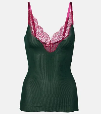 Saint Laurent Silk Satin Top In Pink