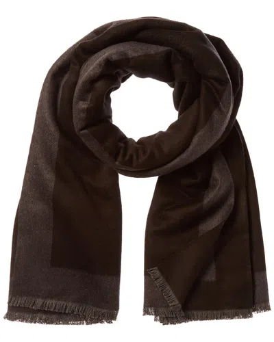 Saint Laurent Silk Scarf In Brown