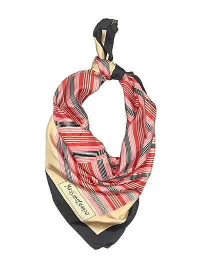 Pre-owned Saint Laurent Silk Scarf In Red