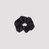 Saint Laurent Cassandre Silk Satin Scrunchie In Black