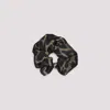 Saint Laurent Silk And Cashmere Scrunchie With Cassandre In Black