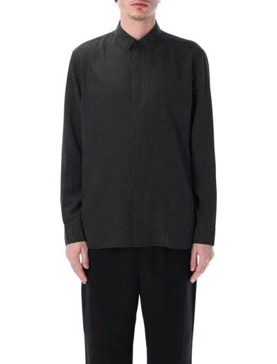 Saint Laurent Silk Shirt In Black