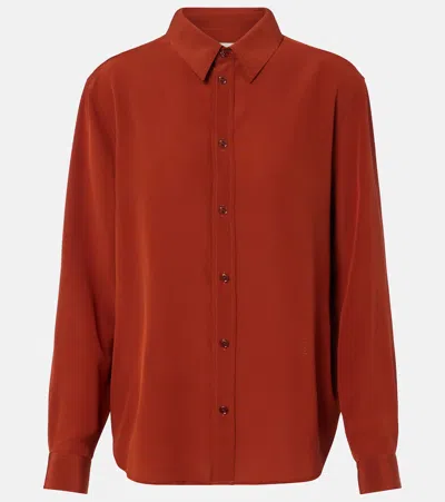 Saint Laurent Silk Shirt In Animal Print