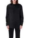 Saint Laurent Silk Shirt In Black