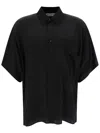 Saint Laurent Polo Bowling Shirt Stripe Cassandra In Black