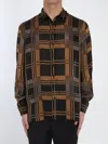 Saint Laurent All-over Patterned Button-up Shirt In Black