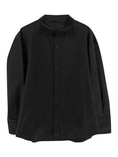 Saint Laurent Silk Shirt In Black