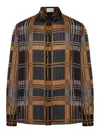 Saint Laurent All-over Patterned Button-up Shirt In Multicolour