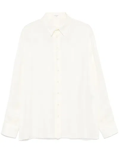 Saint Laurent Hemd Aus Seide In Weiss
