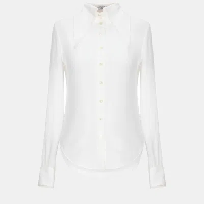 Pre-owned Saint Laurent Silk Shirts 40 In White
