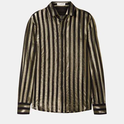 Pre-owned Saint Laurent Silk Shirts Fr 44 In Black