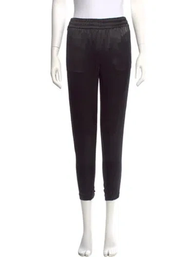 Pre-owned Saint Laurent Silk Skinny Leg Pants In Black