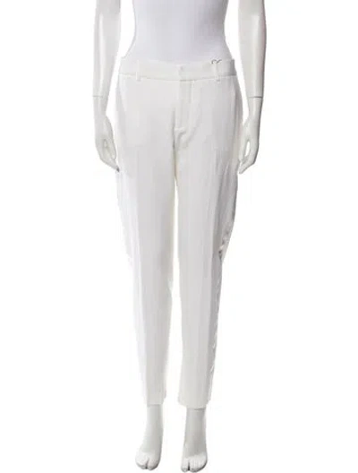Pre-owned Saint Laurent Silk Skinny Leg Pants W/ Tags In Neutral