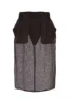 Saint Laurent Gonna In Seta Marrone Donna In Marronfonce