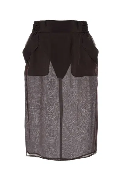 SAINT LAURENT SILK SKIRT