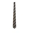 Saint Laurent Diagonal-striped Silk Tie