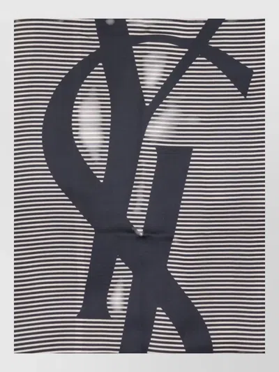 Saint Laurent Silk Striped Scarf In Multi
