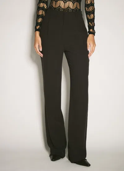 Saint Laurent Women Silk Tailored Pants In Green