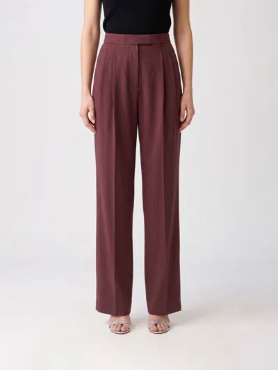 Saint Laurent Silk Tailored Trousers In Black