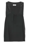 Saint Laurent Scoop-neck Silk Tank Top