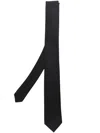 Saint Laurent Signature Evening Skinny Tie In Silk Grosgrain Accessories In Black