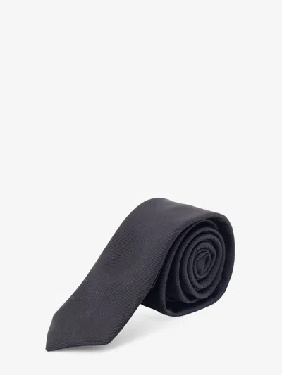 Saint Laurent Silk Tie In Black