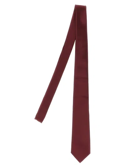 Saint Laurent Burgundy Red Silk Tie
