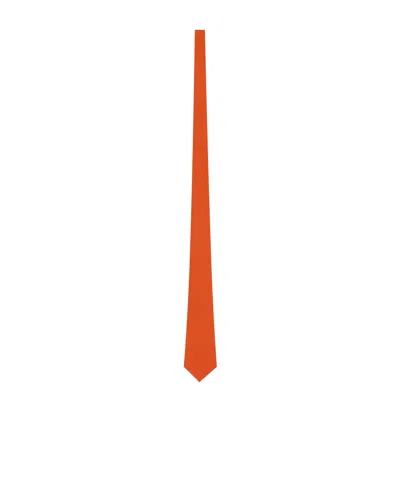 Saint Laurent Silk Tie In Orange
