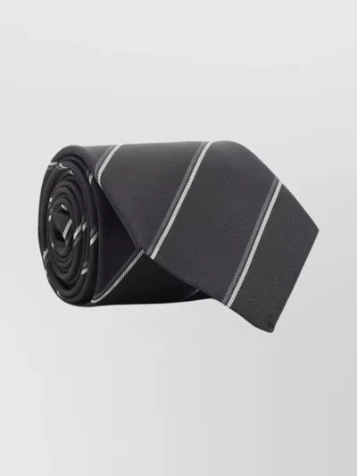 SAINT LAURENT SILK TIE STRIPED CHAIN LOOP