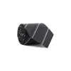 Saint Laurent Silk Tie With Subtle Diagonal Stripes In Black