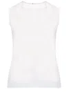 Saint Laurent Silk Top With Keyhole Back Detail In White