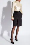 Saint Laurent Silk Top In Cream