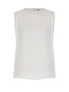 Saint Laurent Silk Top In White