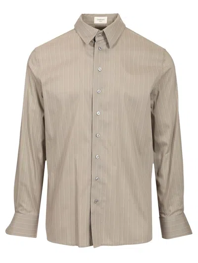 Saint Laurent Silk Voile Shirt Shirts Grey