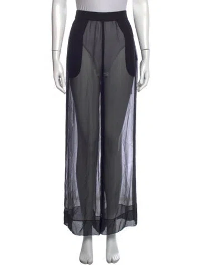 Pre-owned Saint Laurent Silk Wide Leg Pants In Multicolor
