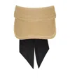 Saint Laurent Silk-blend Cap In Brown