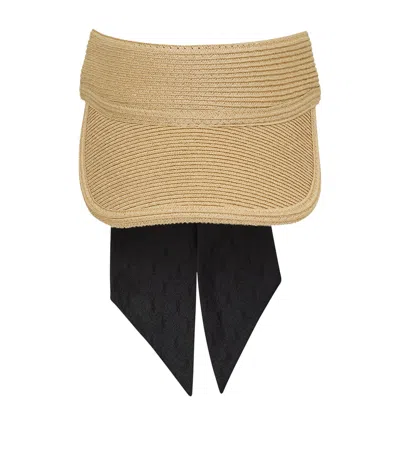 Saint Laurent Silk-blend Cap In Brown