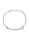 Saint Laurent Cassandre Bracelet In Silver
