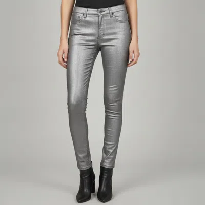 Pre-owned Saint Laurent Silver Coated Denim Skinny Jeans M/waist 29"