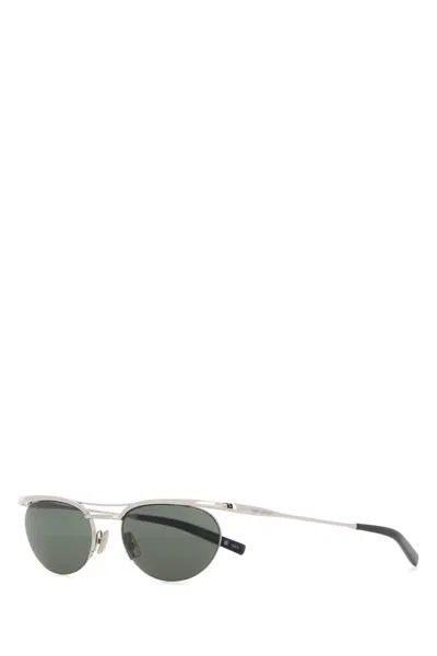 Saint Laurent Silver Oval Sunglasses