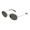 Saint Laurent Logo Metal Oval Sunglasses
