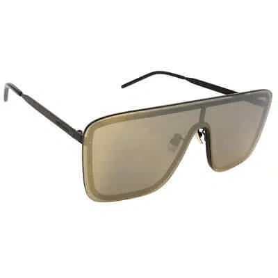 Pre-owned Saint Laurent Silver Mirror Shield Unisex Sunglasses Sl 364 Mask 003 99