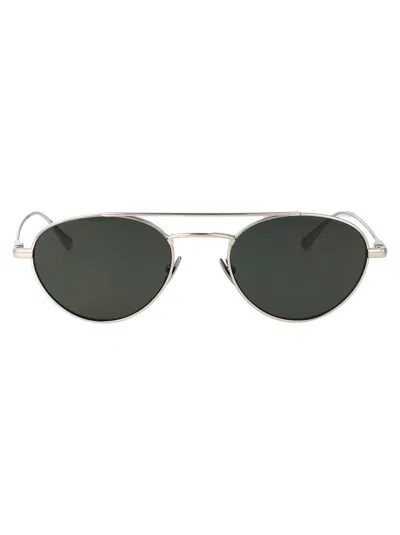 SAINT LAURENT SAINT LAURENT SILVER-SILVER-GREY METAL SUNGLASSES