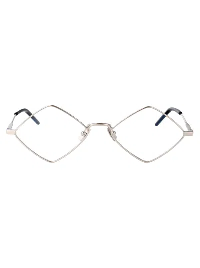 Saint Laurent Silver-silver-transparent Metal Glasses