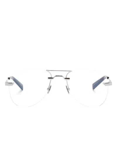 Saint Laurent Silver-silver-transparent Metal Glasses