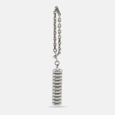 Pre-owned Saint Laurent Silver Tone Key Chain