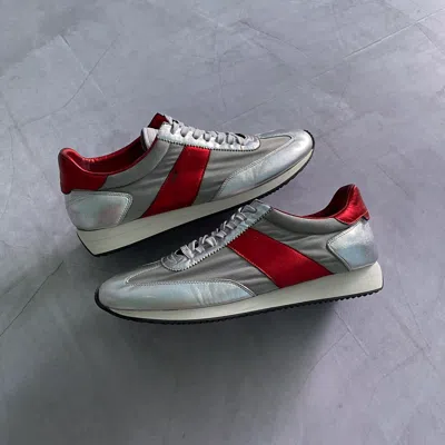 Pre-owned Saint Laurent Silver/red Sneakers Shoes