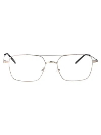 Saint Laurent Silver-silver-transparent Metal Glasses